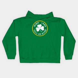 Irish Lass Full Of Sass St Patrick's Day Kids Hoodie